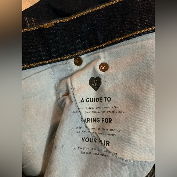 Madewell Jeans Denim Cali Demi Boot Cut Lucille Wash Dark Blue Solid Navy Cotton - Picture 13 of 14